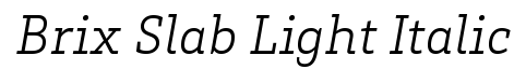 Brix Slab Light Italic