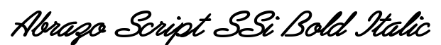 Abrazo Script SSi Bold Italic