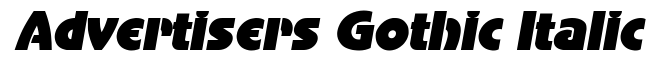 Advertisers Gothic Italic