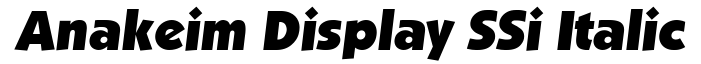 Anakeim Display SSi Italic