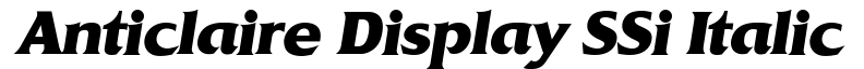 Anticlaire Display SSi Italic