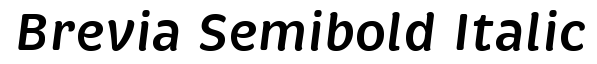 Brevia-Semibold Italic