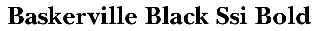 Baskerville Black SSi Bold