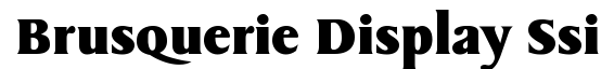 Brusquerie Display SSi