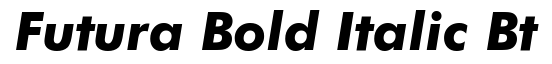 Futura Bold Italic BT