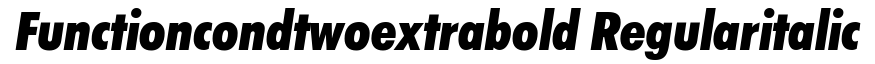 Function Cond Two Extrabold-Regular Italic