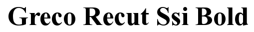 Greco Recut SSi Bold