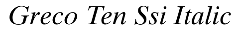 Greco Ten SSi Italic