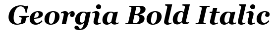 Georgia Bold Italic