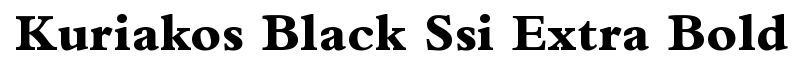 Kuriakos Black SSi Extra Bold
