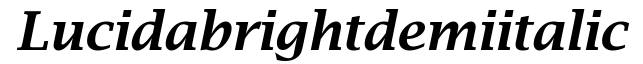 Lucida Bright Demibold Italic