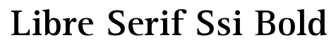 Libre Serif SSi Bold
