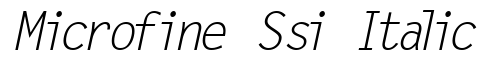 Microfine SSi Italic