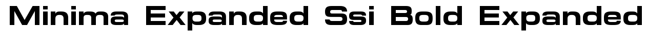 Minima Expanded SSi Bold Expanded