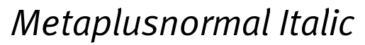 Meta Plus Normal Italic