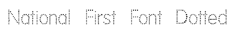 National First Font Dotted