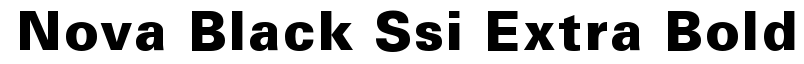 Nova Black SSi Extra Bold