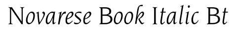 Novarese Book Italic BT