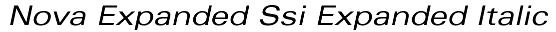 Nova Expanded SSi Expanded Italic
