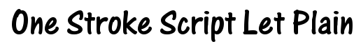 One Stroke Script LET Plain:
