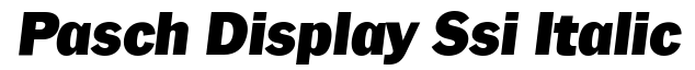 Pasch Display SSi Italic