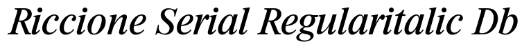 Riccione-Serial-Regular Italic DB