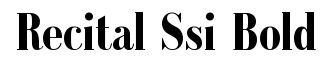 Recital SSi Bold