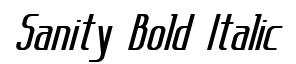 Sanity Bold Italic