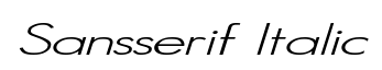 Sans Serif Italic