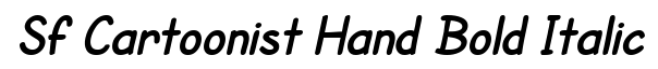 Sf Cartoonist Hand Bold Italic