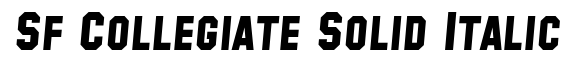 SF Collegiate Solid Italic