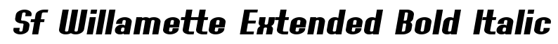 SF Willamette Extended Bold Italic