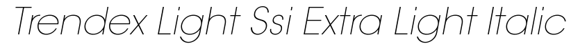 Trendex Light SSi Extra Light Italic
