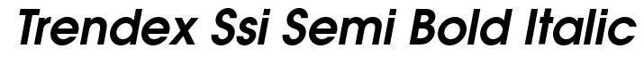 Trendex SSi Semi Bold Italic