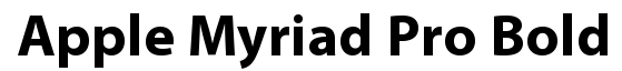 Myriad Pro Bold