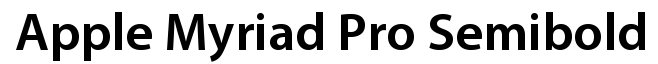Myriad Pro Semibold