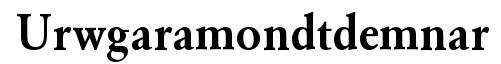 URWGaramond TDem Nar