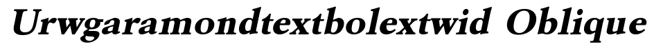 URWGaramond TExt Bol Ext Wid Oblique