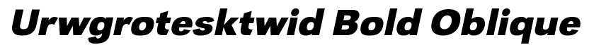 URWGrotesk TWid Bold Oblique