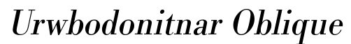 URWBodoni TNar Oblique