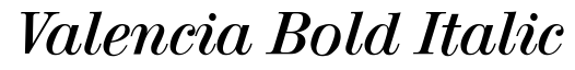 Valencia Bold Italic