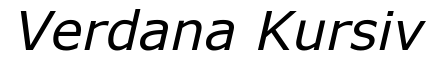 Verdana Italic