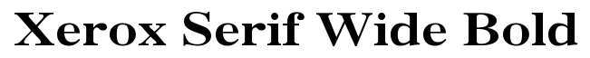 Xerox Serif Wide Bold