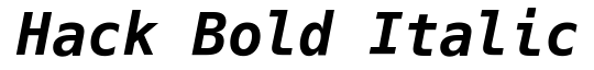 Hack Bold Italic