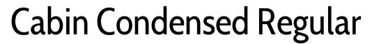 Cabin Condensed Semi Bold