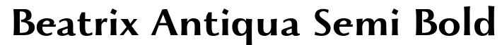 Beatrix Antiqua Semi Bold