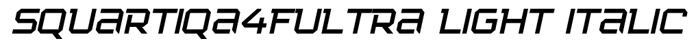 Squartiqa 4F Ultra Light Italic