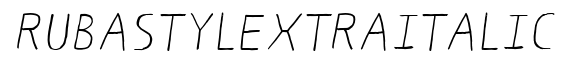 RUBA STYLE XTRA ITALIC