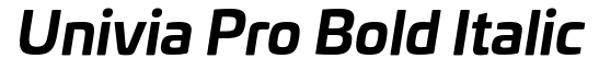 Univia Pro Bold Italic