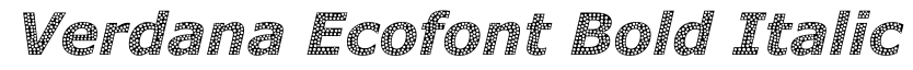 Verdana Ecofont Bold Italic